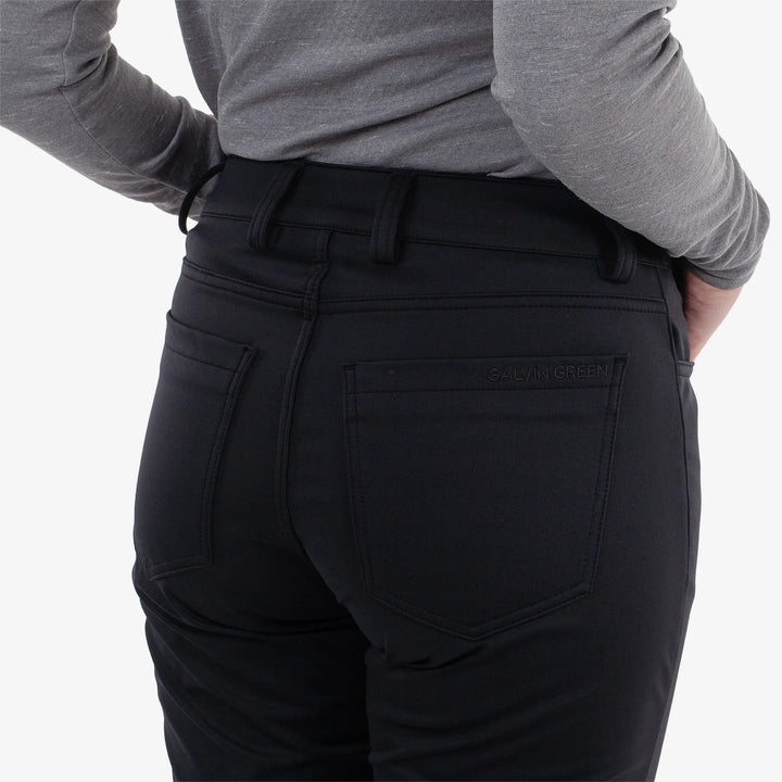 Levana is a Windproof and water repellent golf pants for Women in the color Black(5)