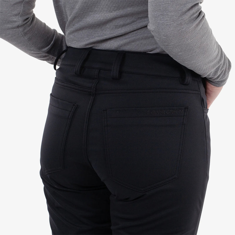 Levana is a Windproof and water repellent golf pants for Women in the color Black(5)