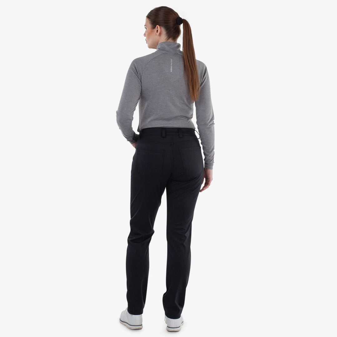 Levana is a Windproof and water repellent golf pants for Women in the color Black(6)
