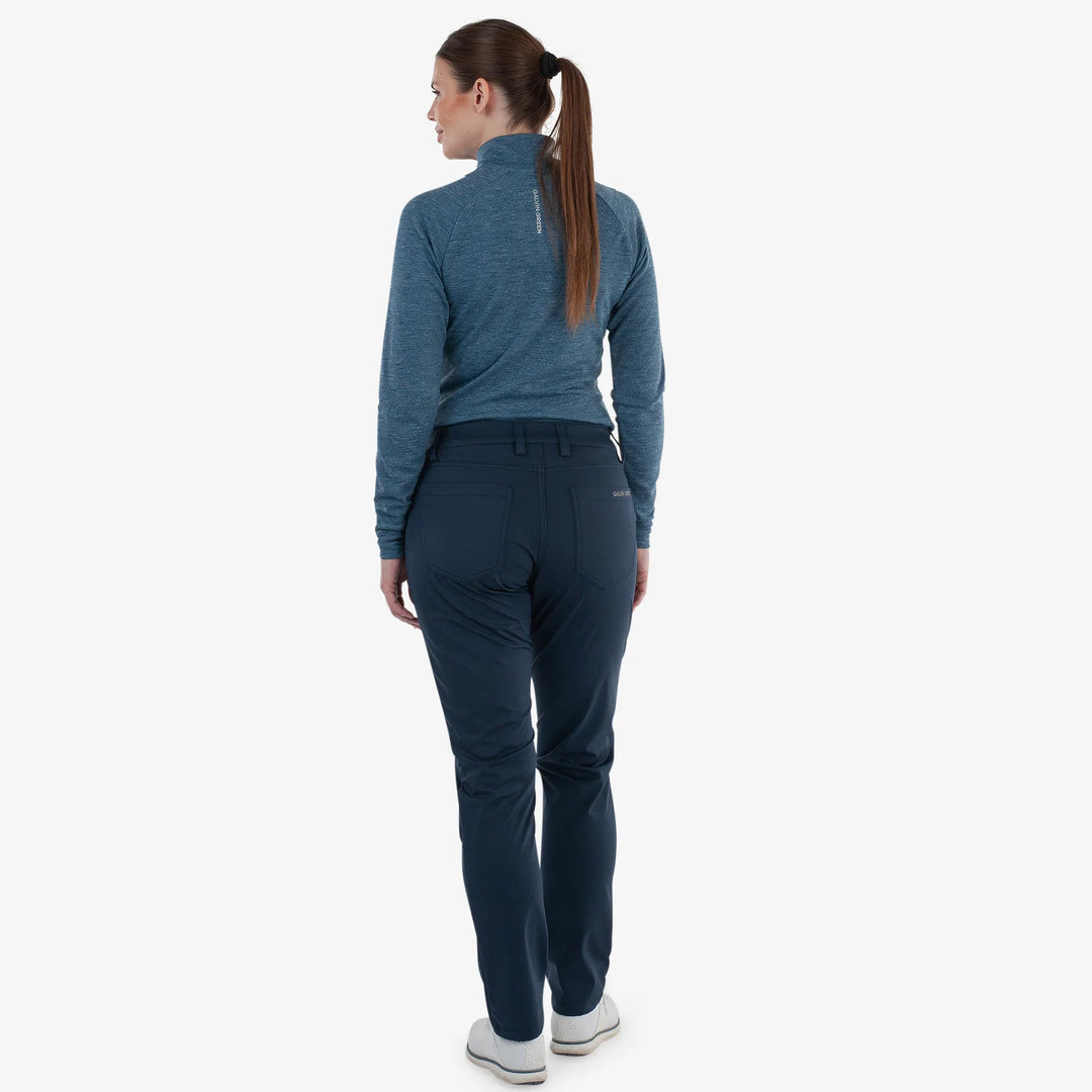 Levana is a Windproof and water repellent golf pants for Women in the color Navy(6)