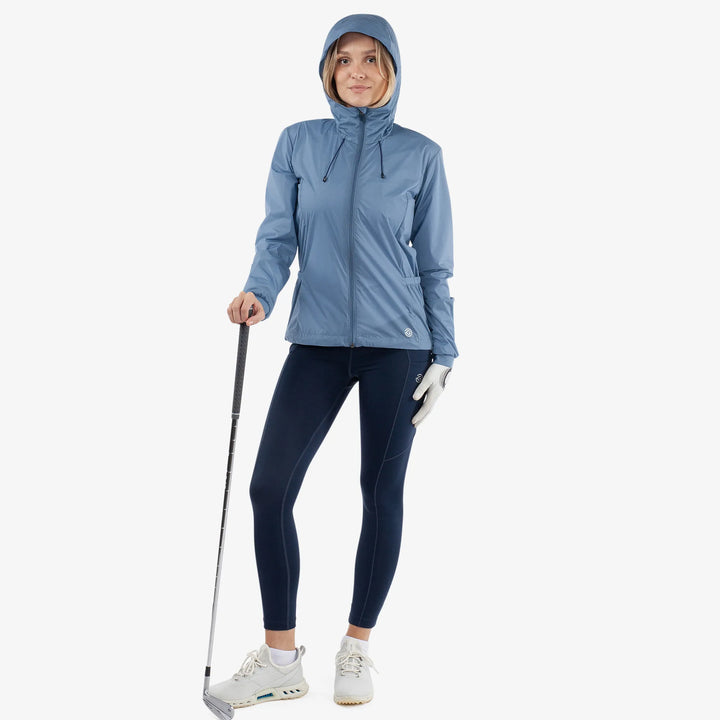 Lilly is a Windproof and water repellent golf jacket for Women in the color Moonlight Blue(8)