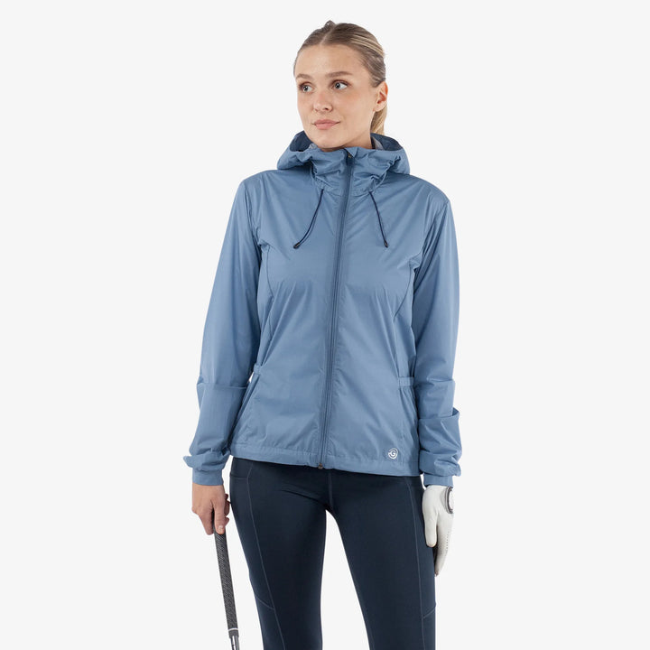 Lilly is a Windproof and water repellent golf jacket for Women in the color Moonlight Blue(1)