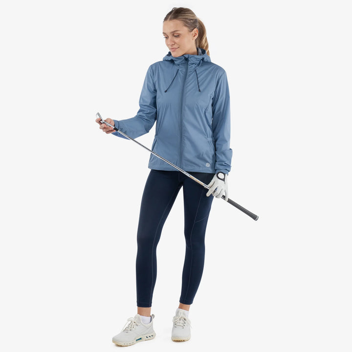 Lilly is a Windproof and water repellent golf jacket for Women in the color Moonlight Blue(2)