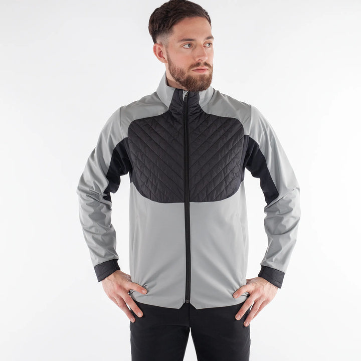 Linc is a Windproof and water repellent golf  jacket for Men in the color Sharkskin(1)