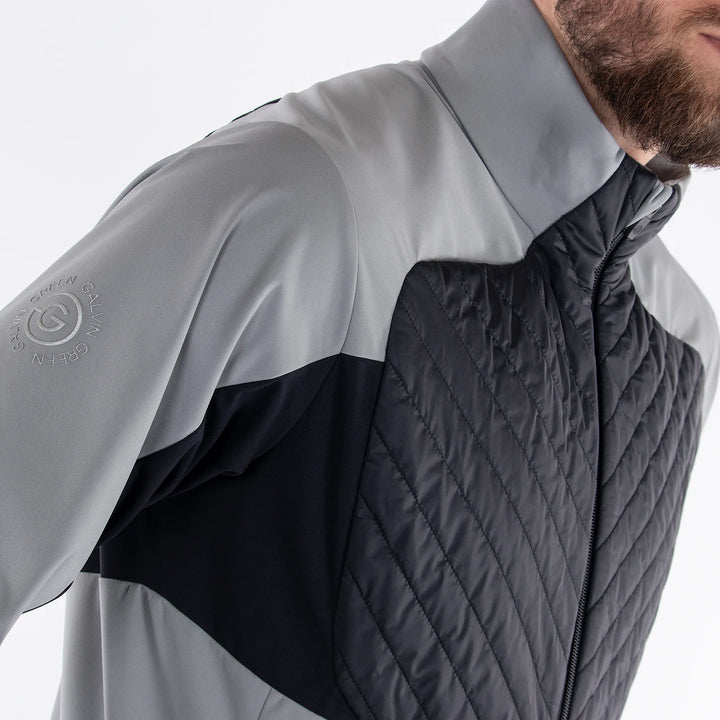 Linc is a Windproof and water repellent golf  jacket for Men in the color Sharkskin(3)