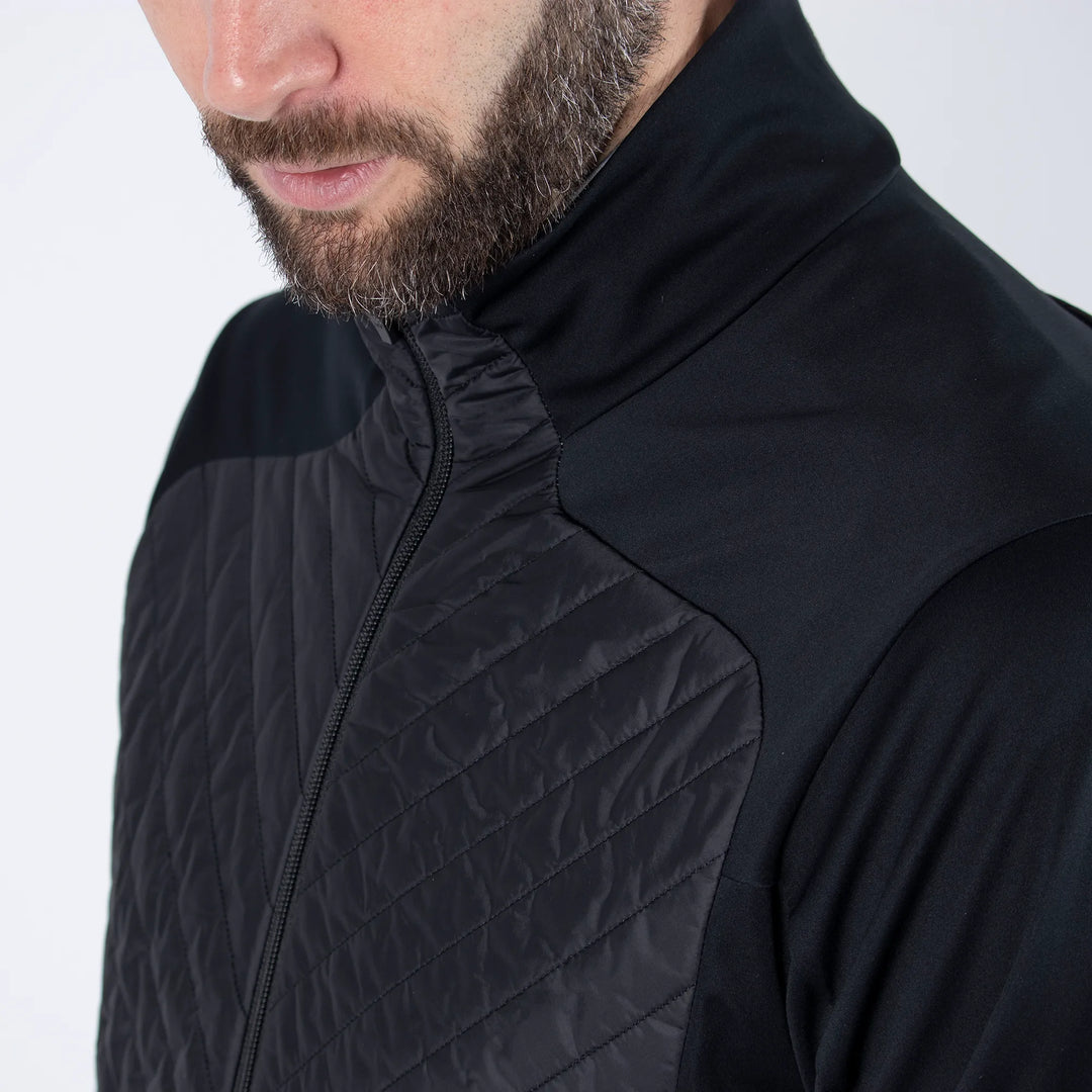 Linc is a Windproof and water repellent golf  jacket for Men in the color Black(3)