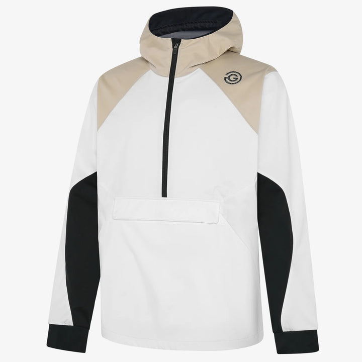 Linden is a Hooded Golf Windbreaker for Men in the color White/Sand(0)