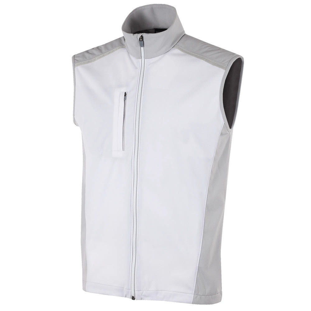 Lion is a Windproof and water repellent golf vest for Men in the color White base(0)