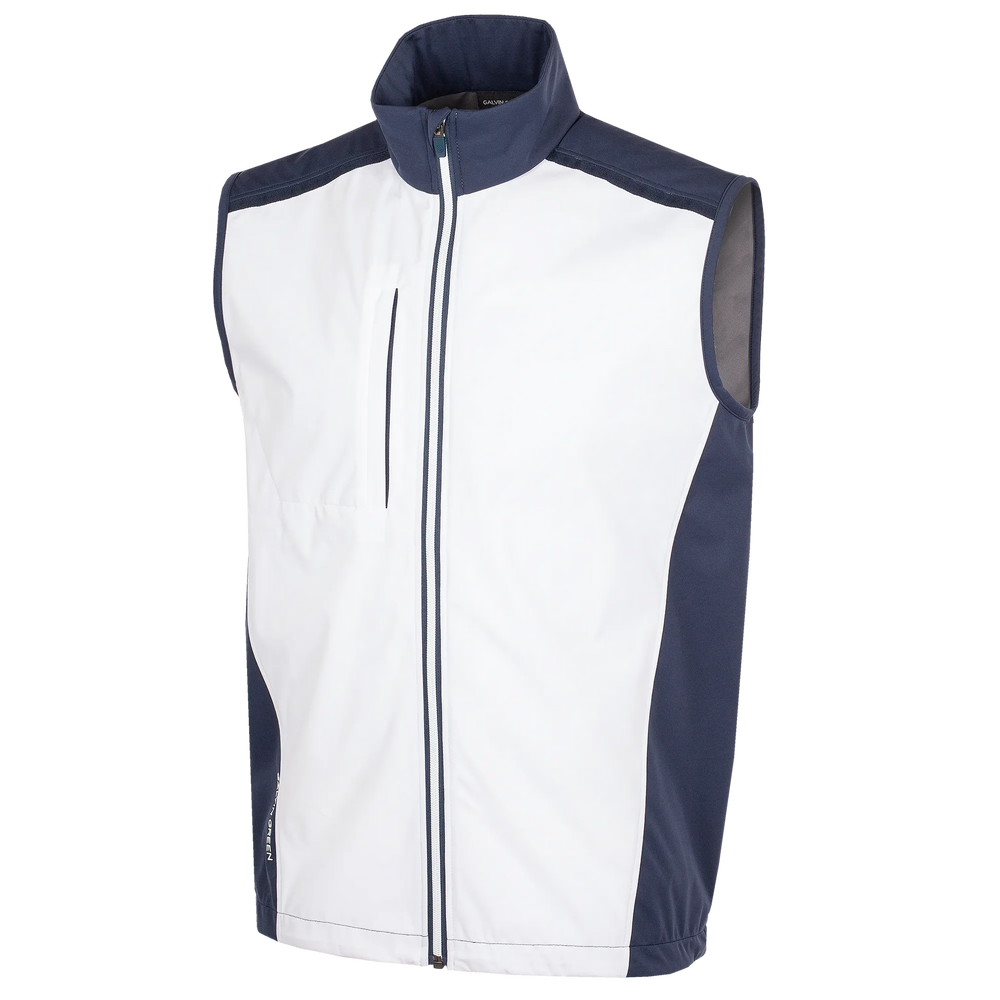 Lion is a Windproof and water repellent golf vest for Men in the color White(0)