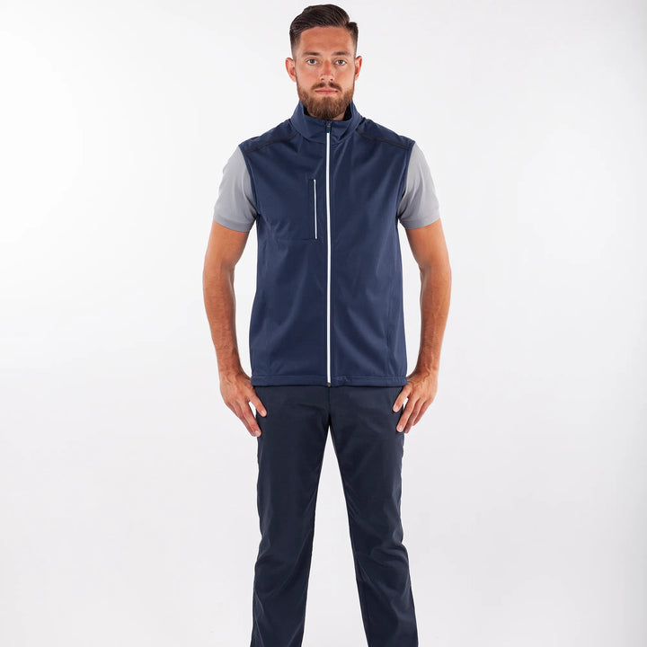 Lion is a Windproof and water repellent golf vest for Men in the color Navy(3)
