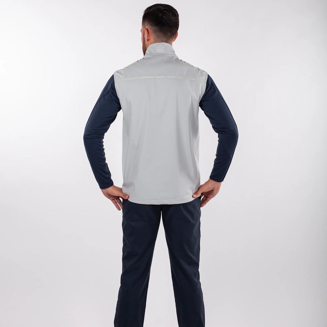 Lion is a Windproof and water repellent golf vest for Men in the color White base(3)