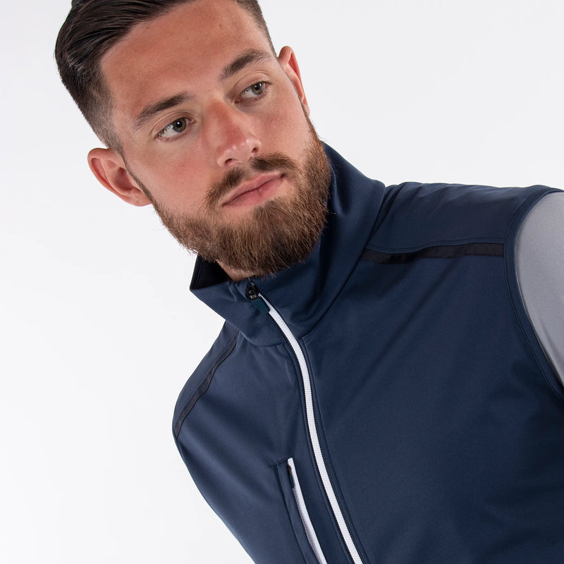 Lion is a Windproof and water repellent golf vest for Men in the color Navy(6)