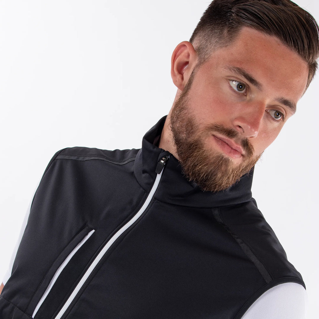 Lion is a Windproof and water repellent golf vest for Men in the color Black(6)