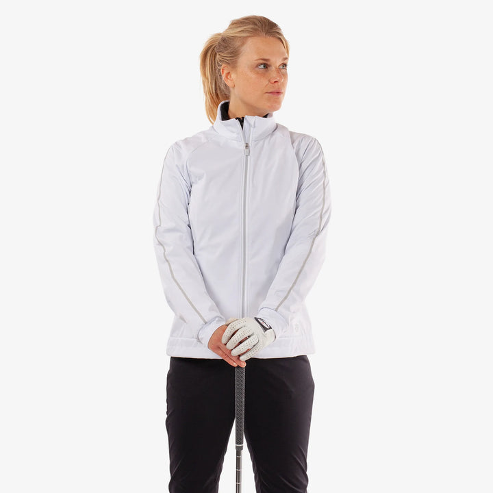 Lissy is a Windproof and water repellent golf jacket for Women in the color White/Cool Grey(1)