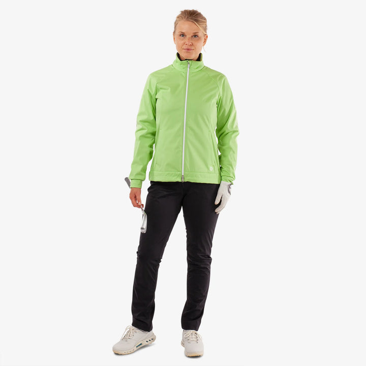 Lissy is a Windproof and water repellent golf jacket for Women in the color Fresh Green/White(2)