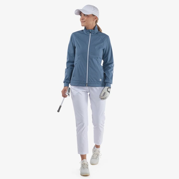Lissy is a Windproof and water repellent golf jacket for Women in the color Moonlight Blue/White(2)