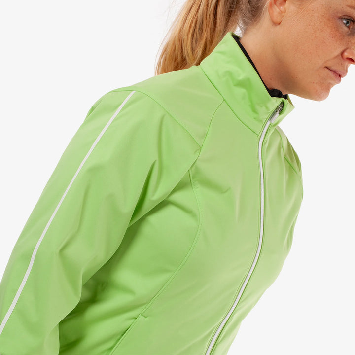 Lissy is a Windproof and water repellent golf jacket for Women in the color Fresh Green/White(3)