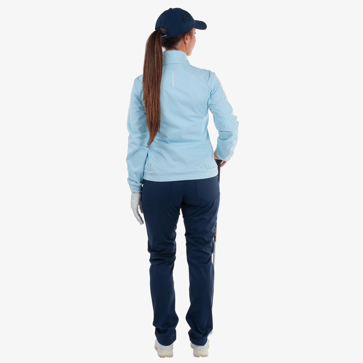 Lissy is a Windproof and water repellent golf jacket for Women in the color Crystal Blue/White(5)