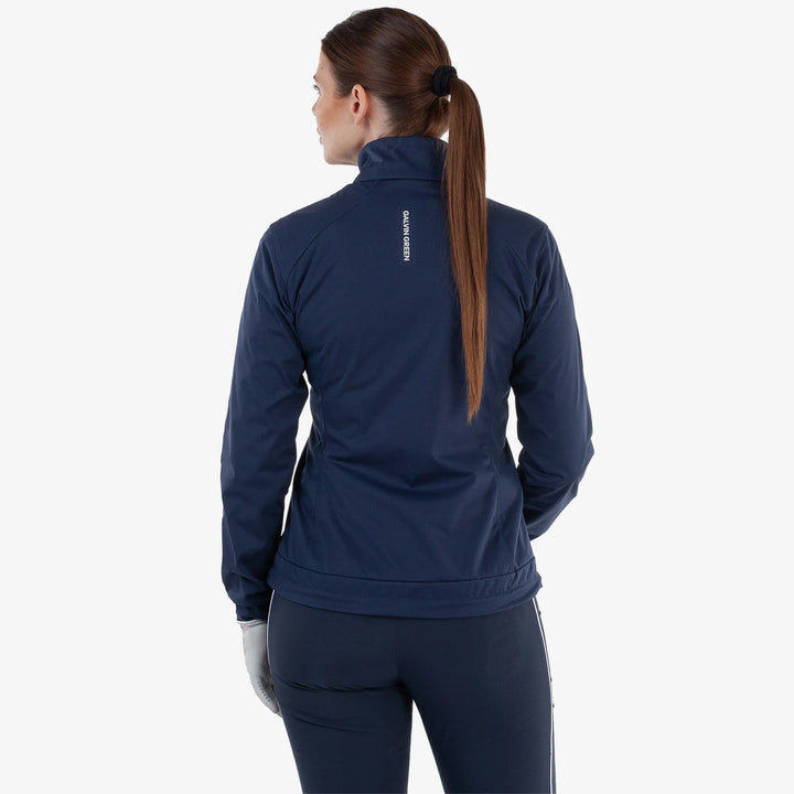 Lissy is a Windproof and water repellent golf jacket for Women in the color Navy/White(4)