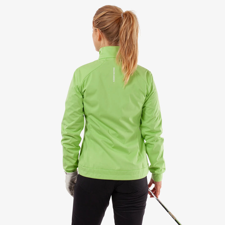 Lissy is a Windproof and water repellent golf jacket for Women in the color Fresh Green/White(5)