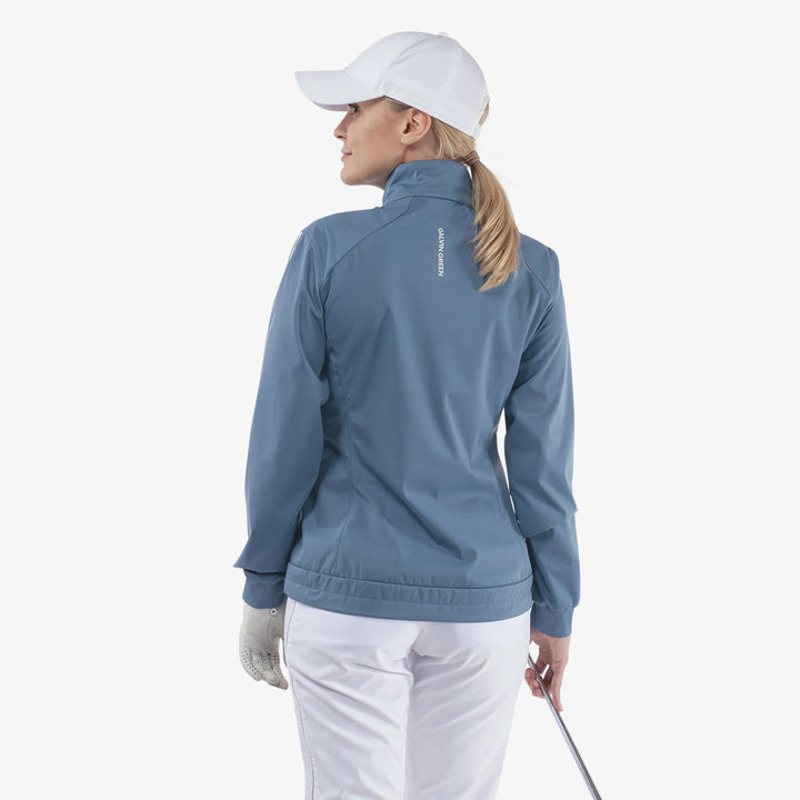 Lissy is a Windproof and water repellent golf jacket for Women in the color Moonlight Blue/White(5)