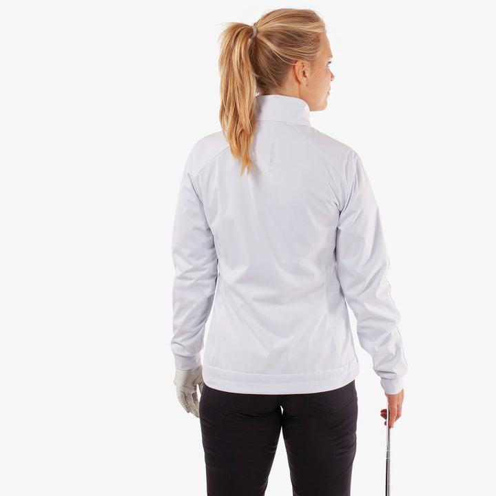 Lissy is a Windproof and water repellent golf jacket for Women in the color White/Cool Grey(5)