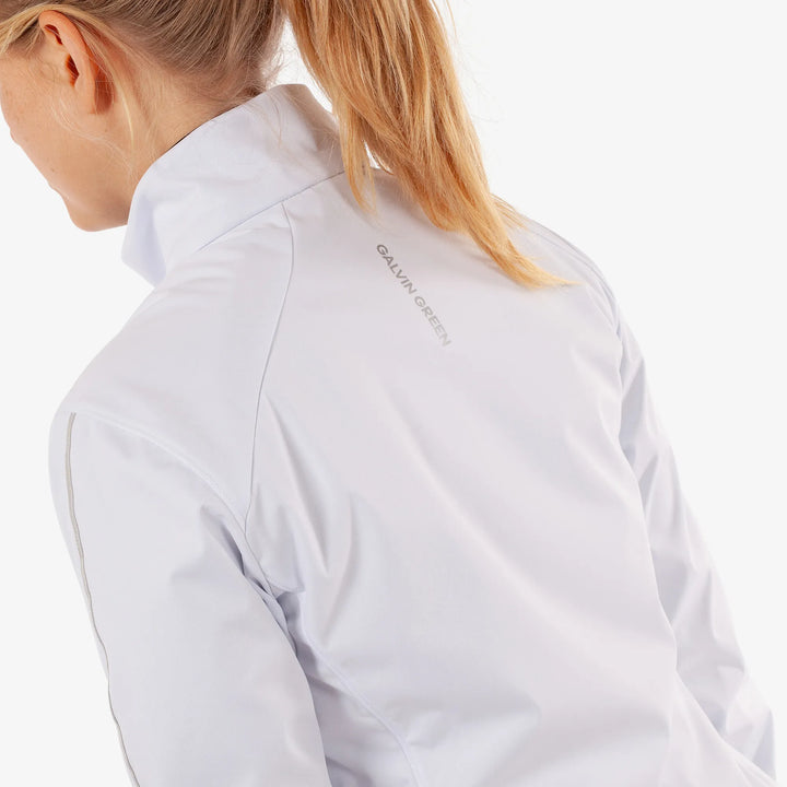 Lissy is a Windproof and water repellent golf jacket for Women in the color White/Cool Grey(6)