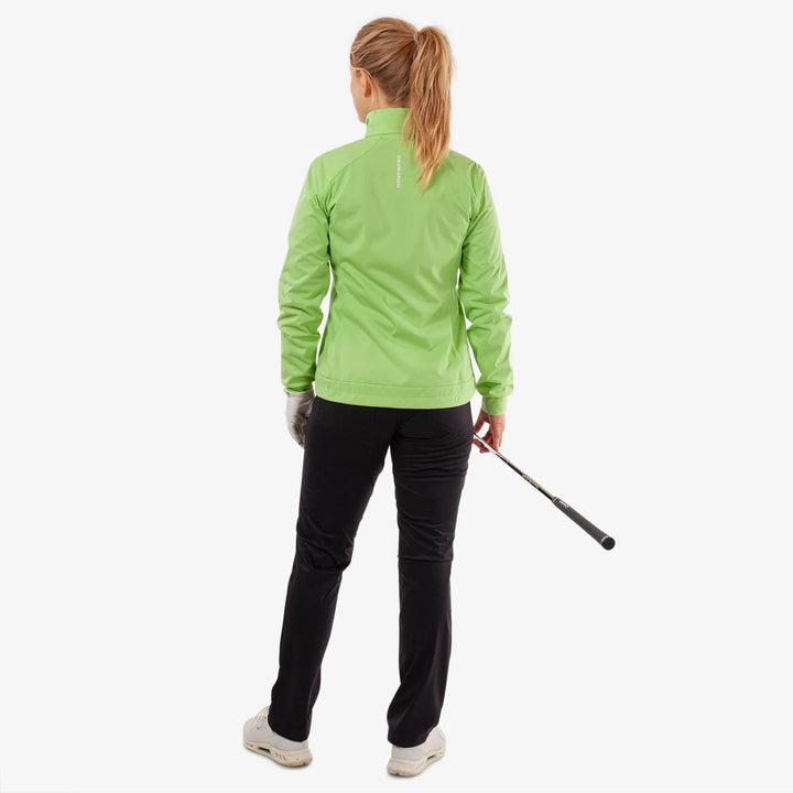 Lissy is a Windproof and water repellent golf jacket for Women in the color Fresh Green/White(7)