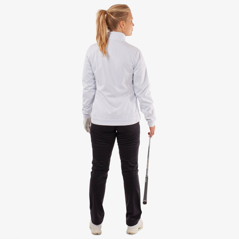 Lissy is a Windproof and water repellent golf jacket for Women in the color White/Cool Grey(7)