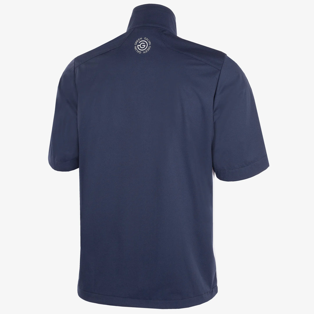 Livingston is a Windproof and water repellent golf jacket for Men in the color White/Navy/Orange(8)