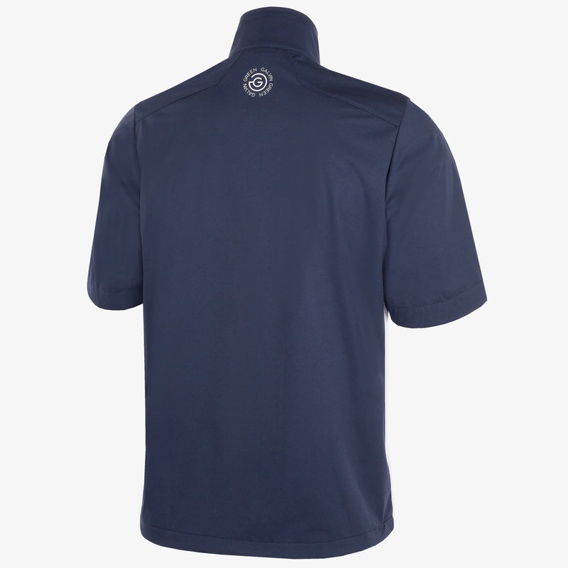 Livingston is a Windproof and water repellent golf jacket for Men in the color White/Navy/Orange(8)