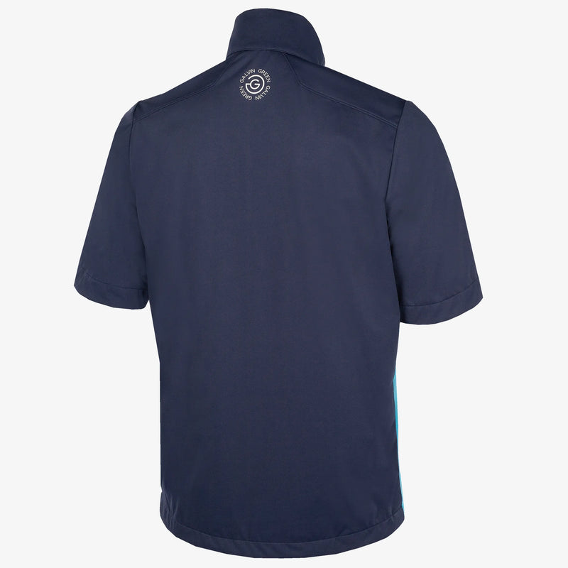 Livingston is a Windproof and water repellent golf jacket for Men in the color Aqua/Navy(7)