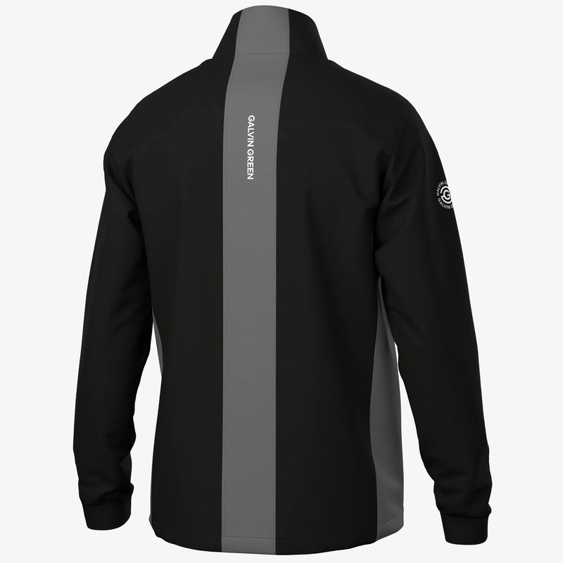 Lloyd is a Windproof and water repellent golf jacket for Men in the color Black/Forged Iron(8)