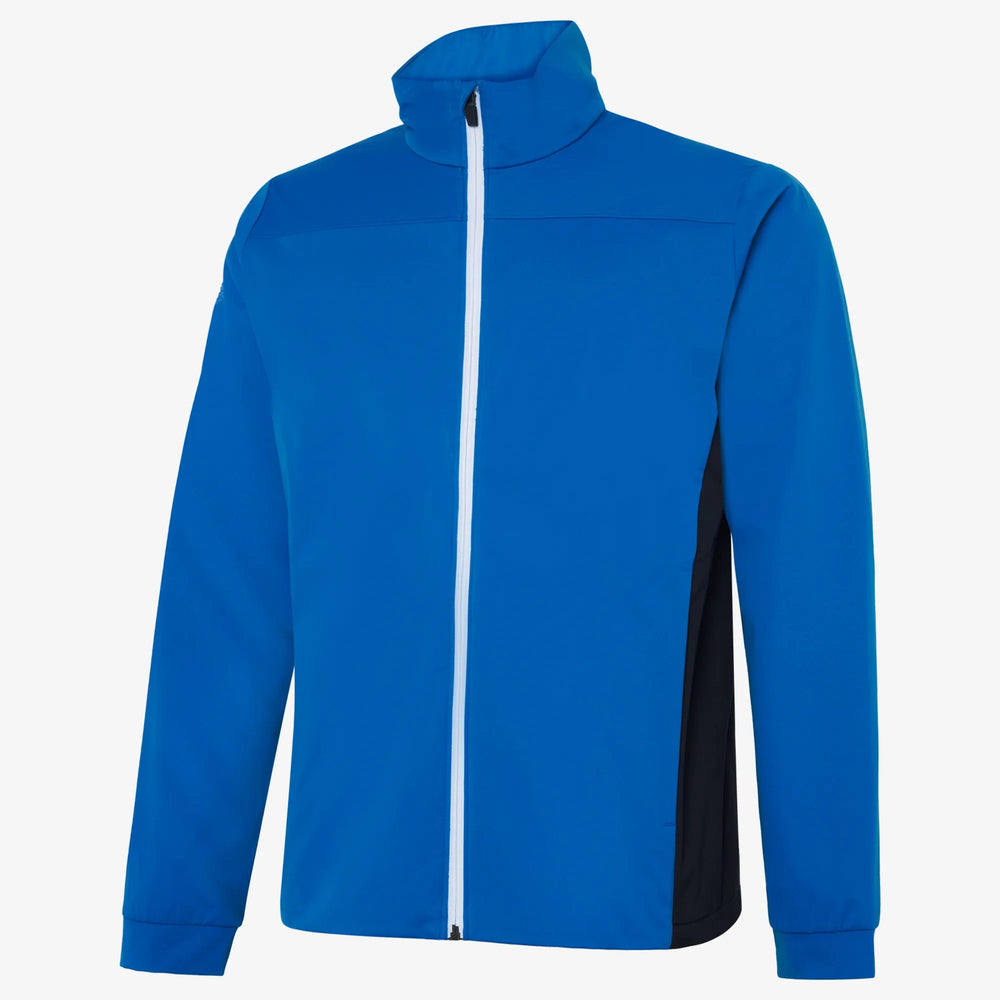 Lloyd is a Windproof and water repellent golf jacket for Men in the color Royal Blue/Black(0)