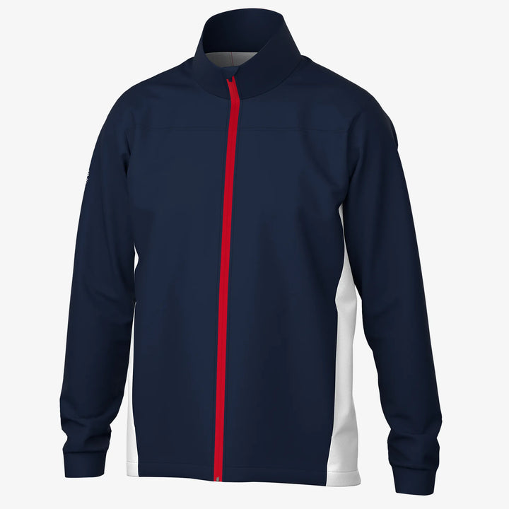 Lloyd is a Windproof and water repellent golf jacket for Men in the color Navy/Red/White(0)