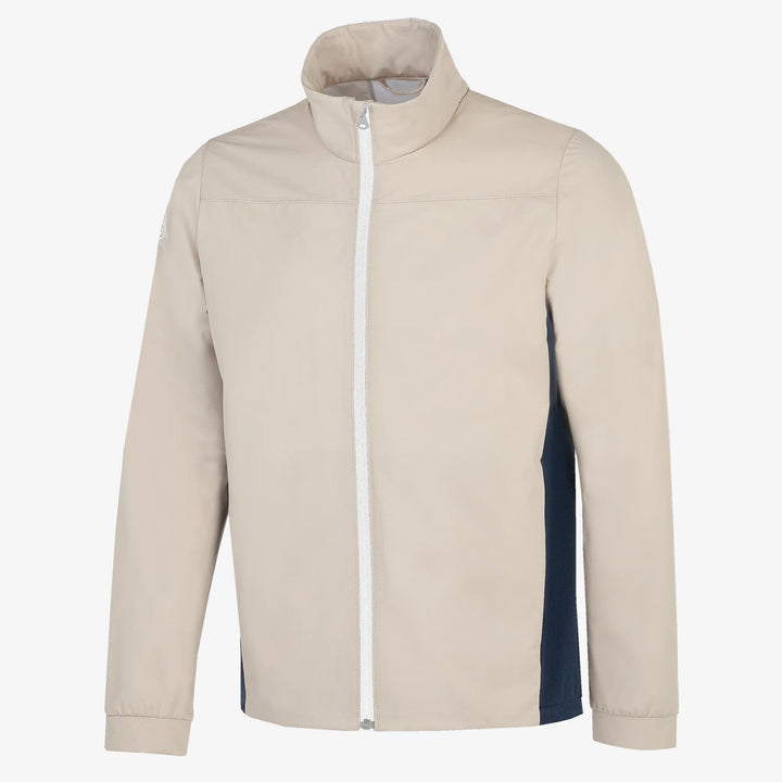 Lloyd is a Windproof and water repellent golf jacket for Men in the color Sand/Navy/white(0)
