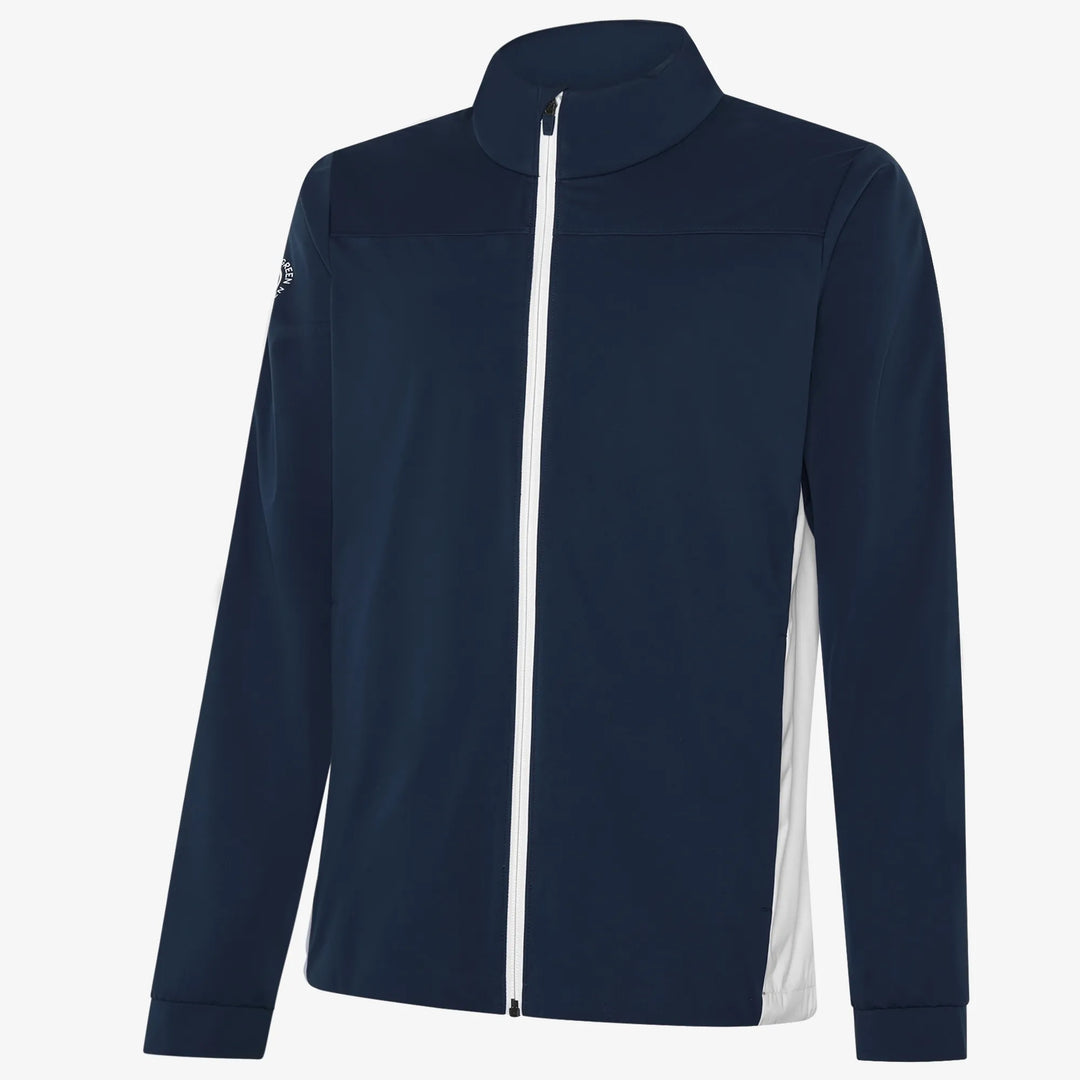 Lloyd is a Windproof and water repellent golf jacket for Men in the color Navy/White(0)