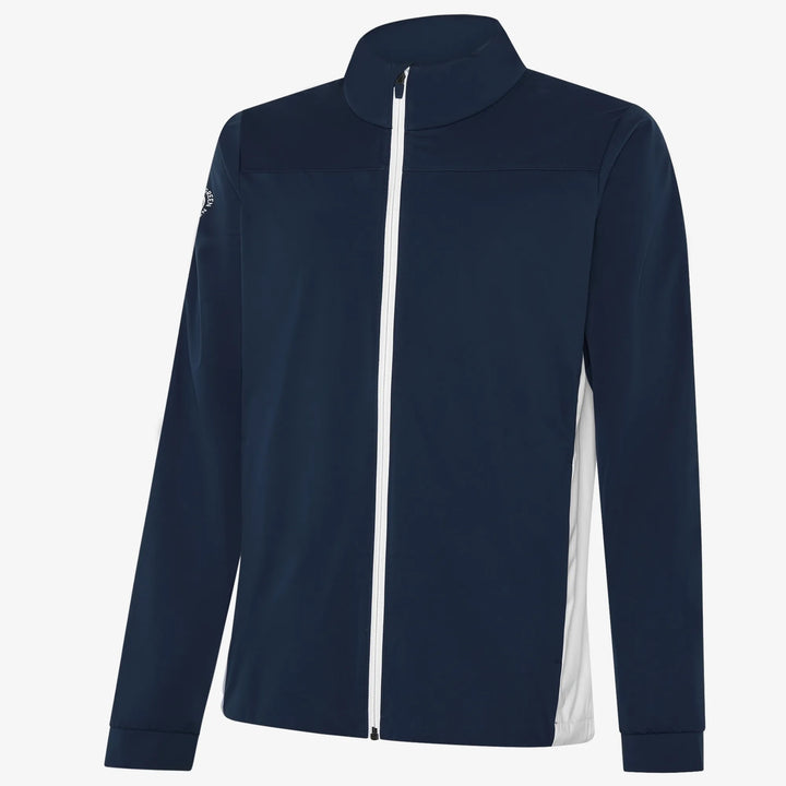 Lloyd is a Windproof and water repellent golf jacket for Men in the color Navy/White(0)