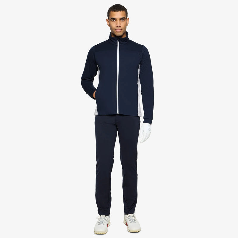 Lloyd is a Windproof and water repellent golf jacket for Men in the color Navy/White(2)