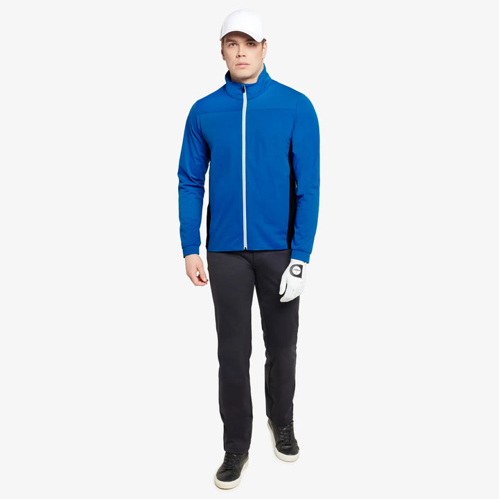 Lloyd is a Windproof and water repellent golf jacket for Men in the color Royal Blue/Black(2)