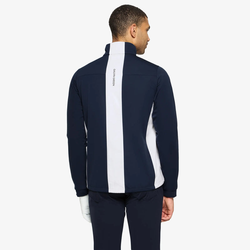 Lloyd is a Windproof and water repellent golf jacket for Men in the color Navy/White(4)