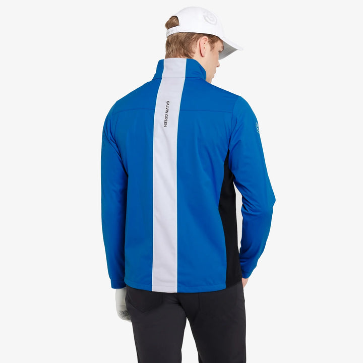 Lloyd is a Windproof and water repellent golf jacket for Men in the color Royal Blue/Black(4)