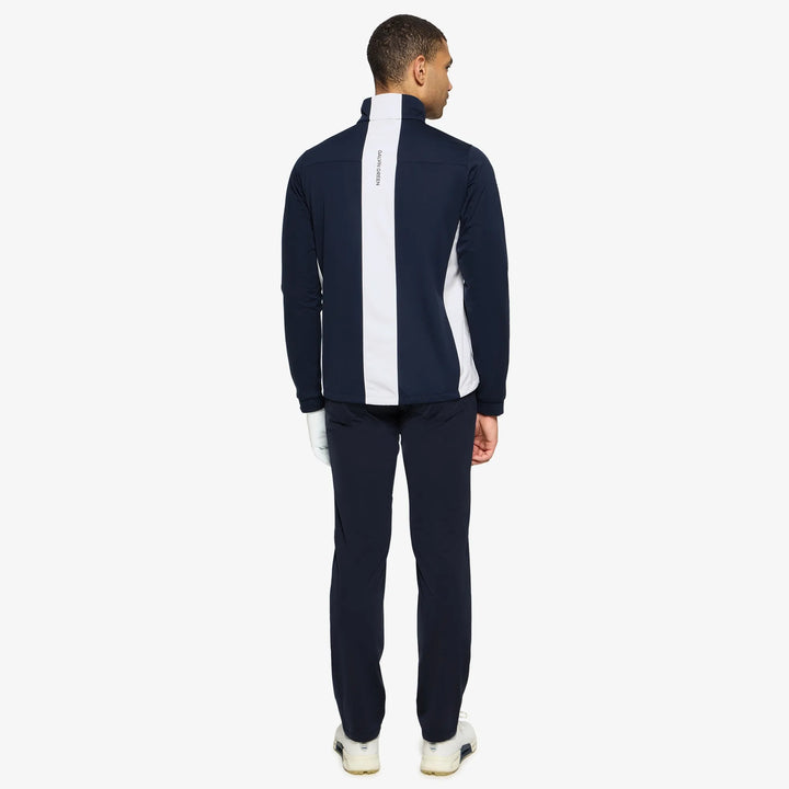 Lloyd is a Windproof and water repellent golf jacket for Men in the color Navy/White(5)