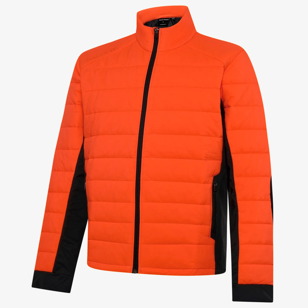 London is a Windproof and water repellent golf jacket for Men in the color Orange/Black(0)
