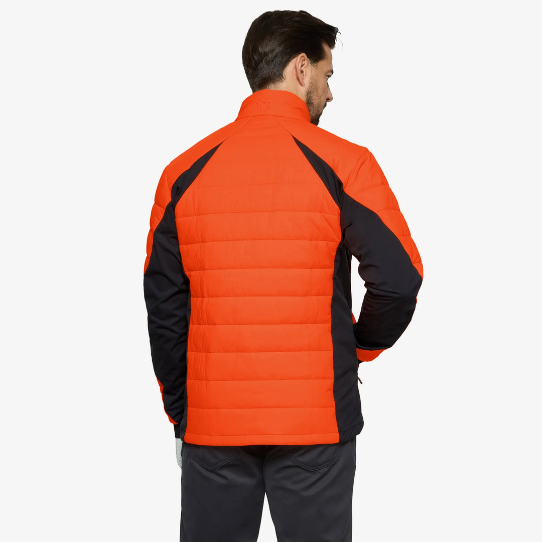 London is a Windproof and water repellent golf jacket for Men in the color Orange/Black(5)