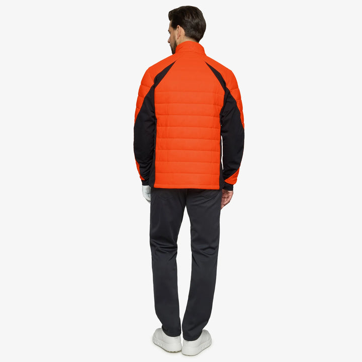 London is a Windproof and water repellent golf jacket for Men in the color Orange/Black(6)