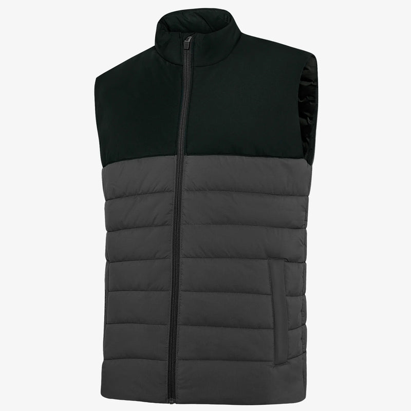 Luca is a Windproof and water repellent golf vest for Men in the color Forged Iron/Black (0)