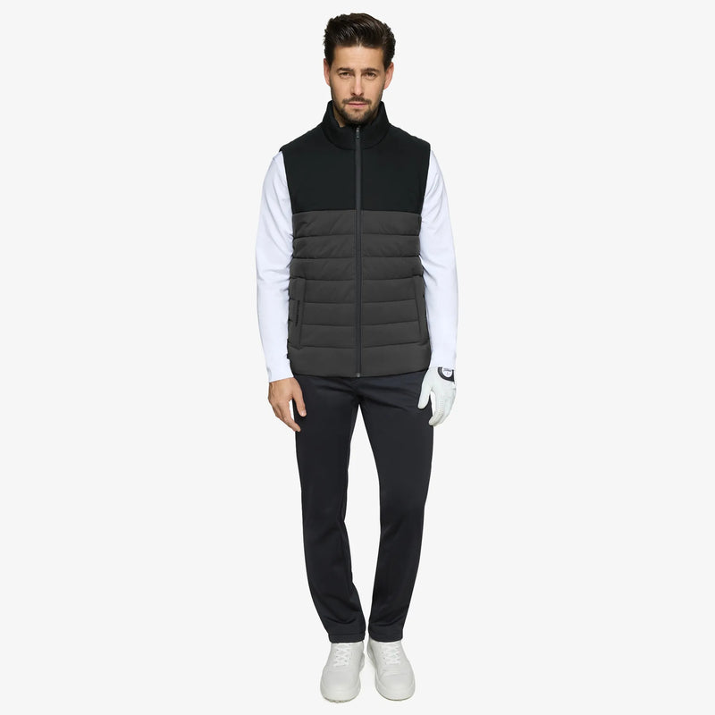 Luca is a Windproof and water repellent golf vest for Men in the color Forged Iron/Black (2)