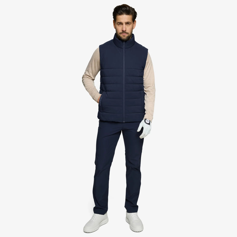 Luca is a Windproof and water repellent golf vest for Men in the color Navy(2)
