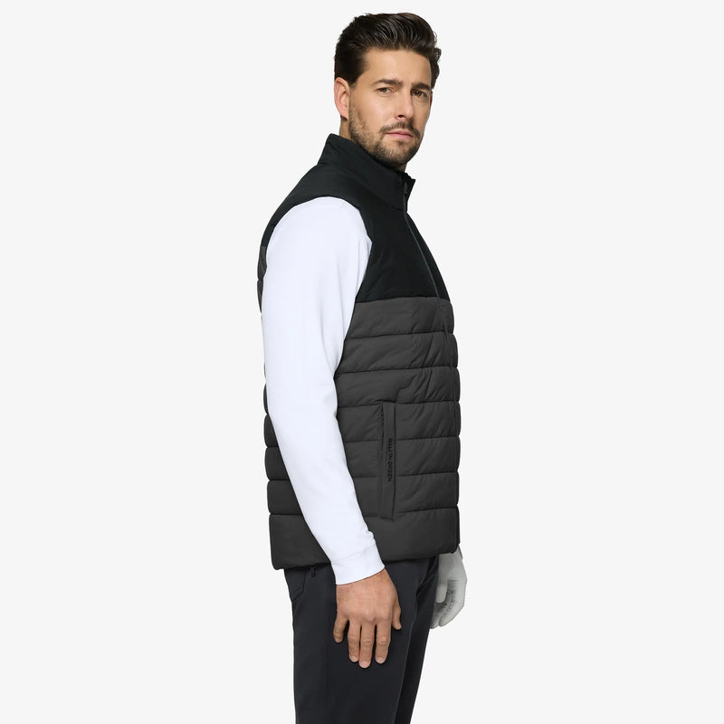 Luca is a Windproof and water repellent golf vest for Men in the color Forged Iron/Black (3)